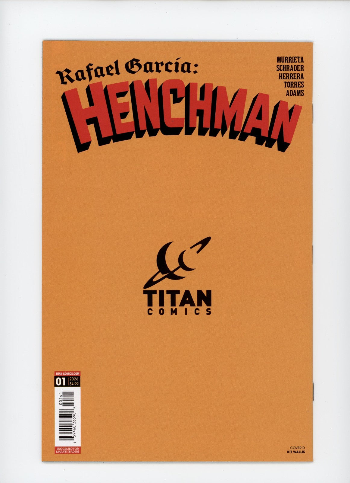 Rafael Garcia’s Henchman #1A - Titan Comics - 2026.