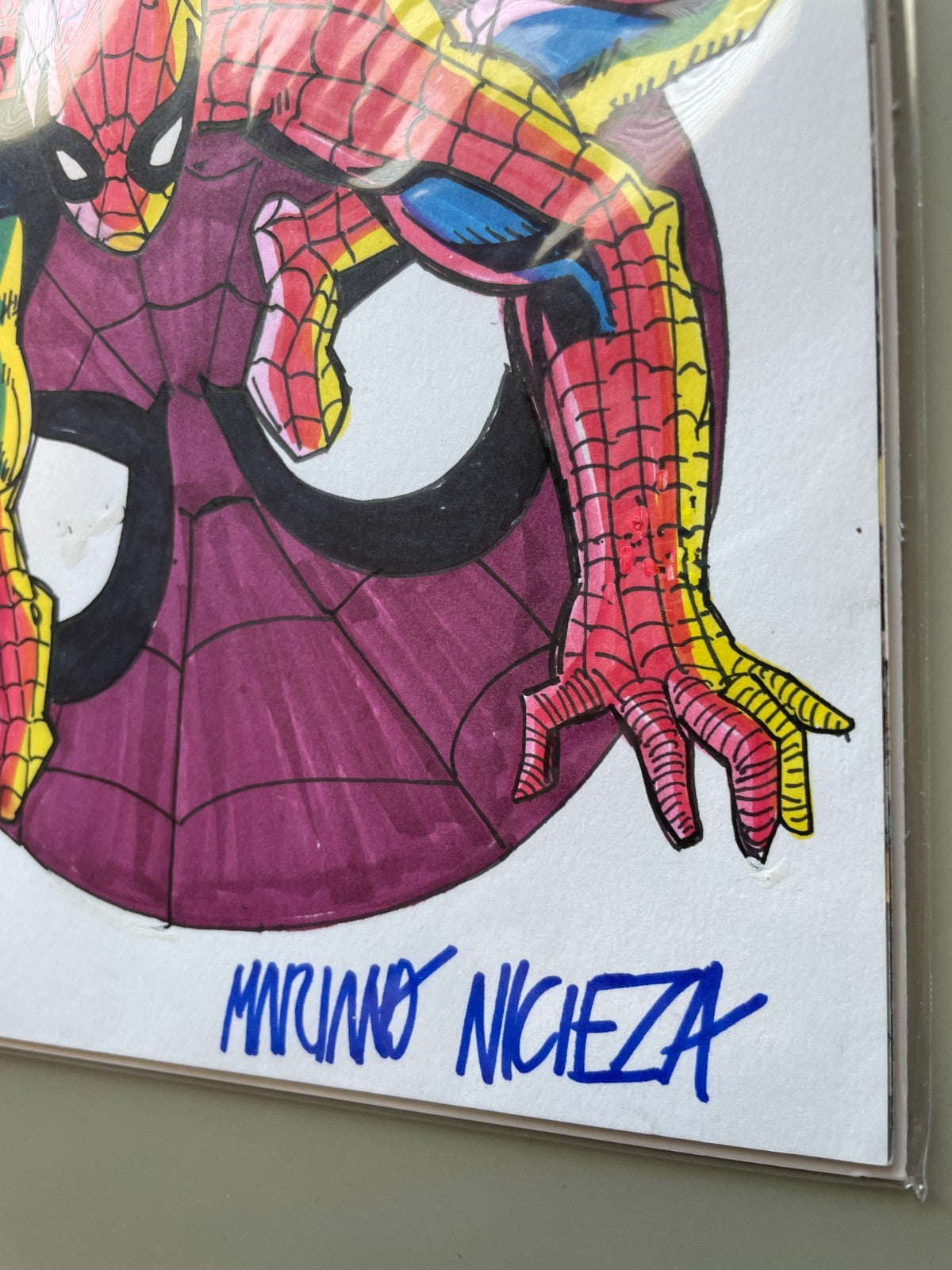 THE AMAZING SPIDER-MAN #1 COVER ART SKETCH by MARIANO NICIEZA & JOE DELBEATO