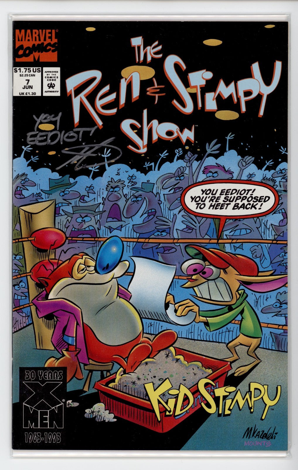 Ren And Stimpy Show Marvel Comic #1 - 10 Lot - 1, 6 & 7 SIGNED