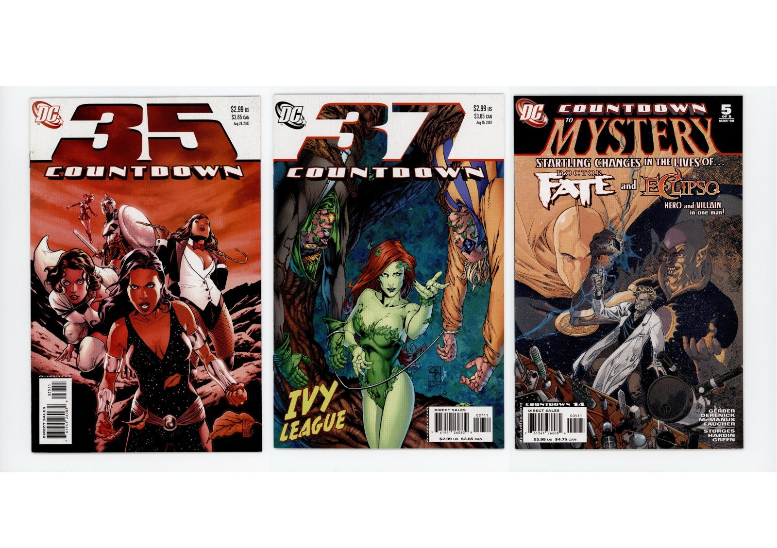 Countdown #35 #37 & #14 Countdown to Mystery DC Comic Lot of x3 -  2007-2008