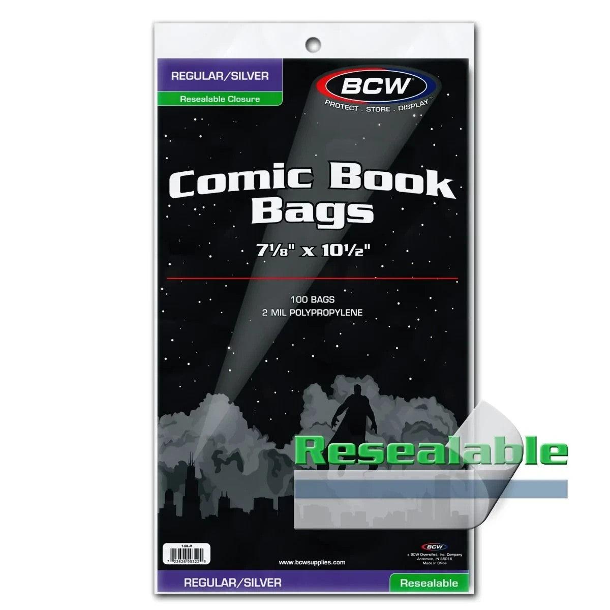 BCW - Resealable Silver Comic Bags & Silver Comic Boards - Multiple Quantities