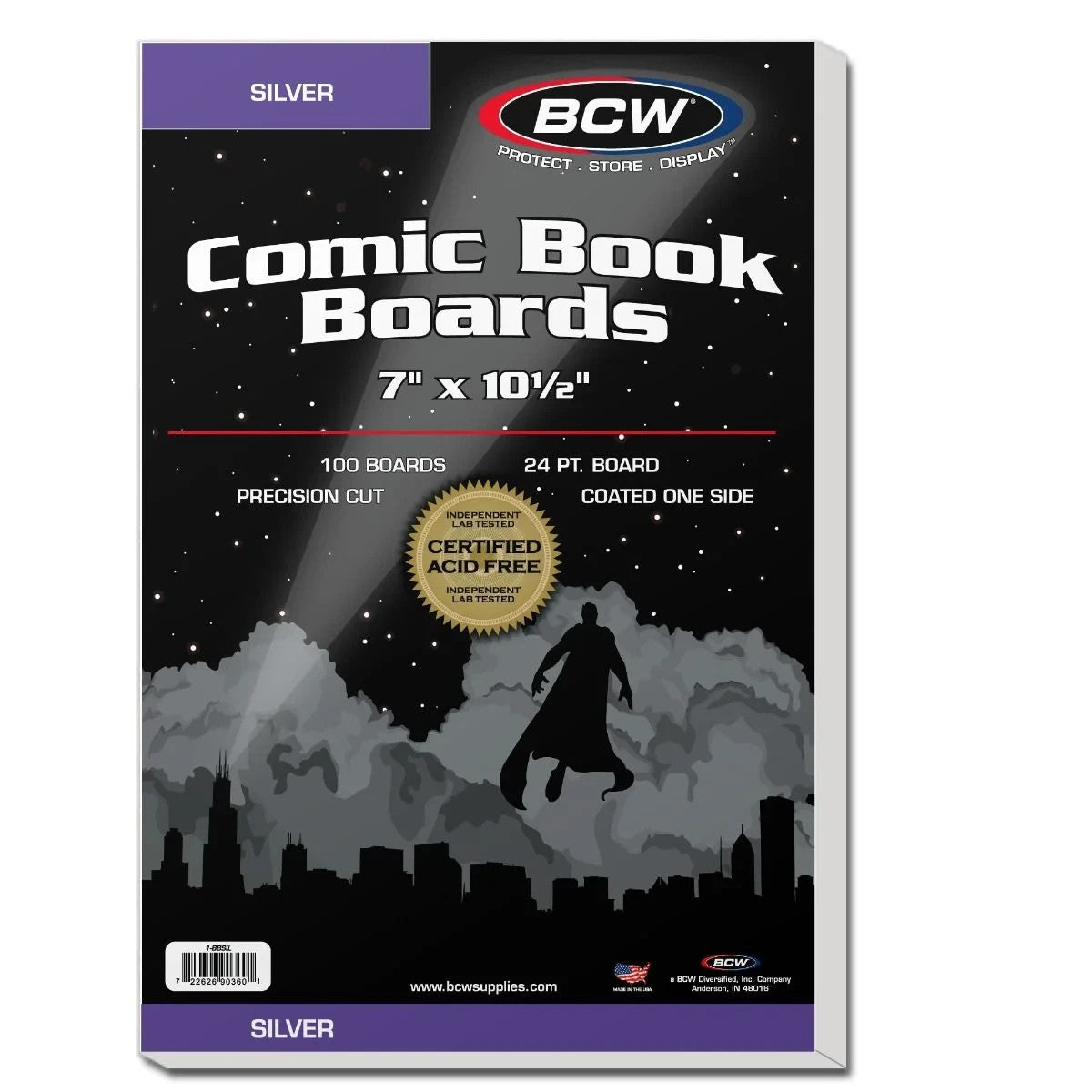 BCW - Resealable Silver Comic Bags & Silver Comic Boards - Multiple Quantities