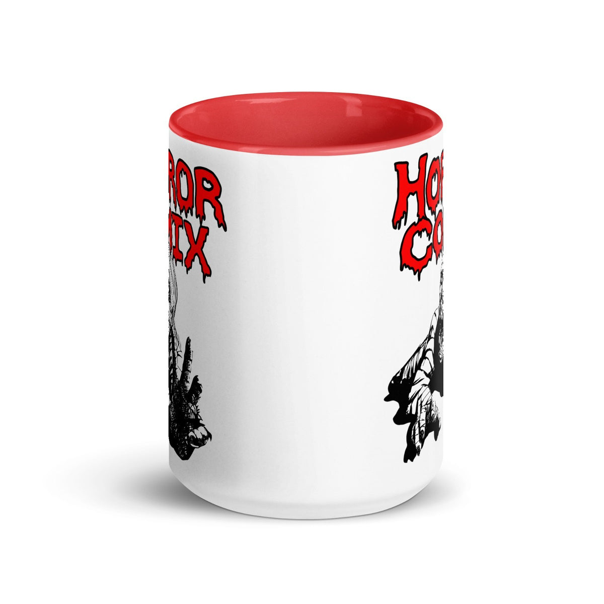 Horror Comix Mummy Mug with Red Handle & Inside - Microwave/Dishwasher Safe