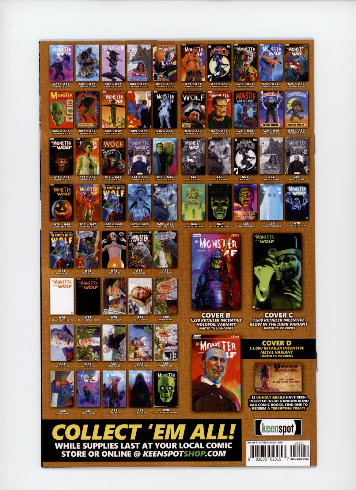 Mark Spears Monsters: Monster And The Wolf #1 A01 Blind Bag Variant 2025