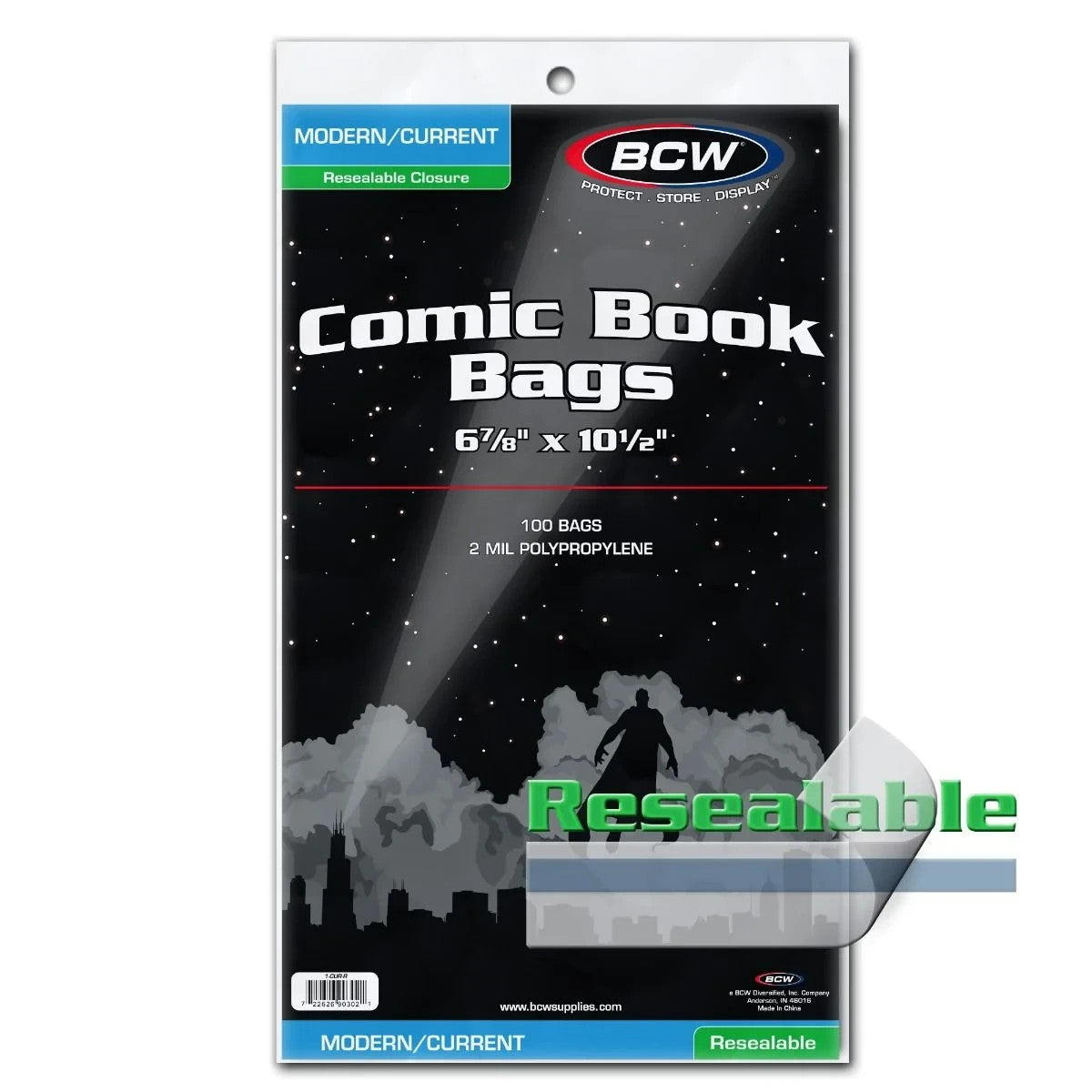 BCW - Resealable Current/Modern Comic Bags + Boards - Multiple Quantities