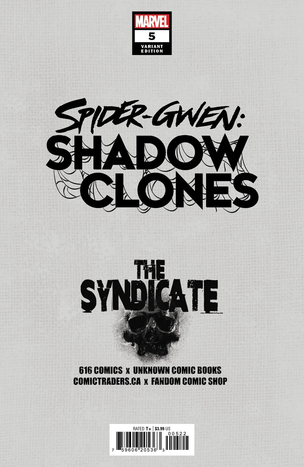 SPIDER-GWEN SHADOW CLONES #5 ALAN QUAH Exclusive Virgin Variant - 2023