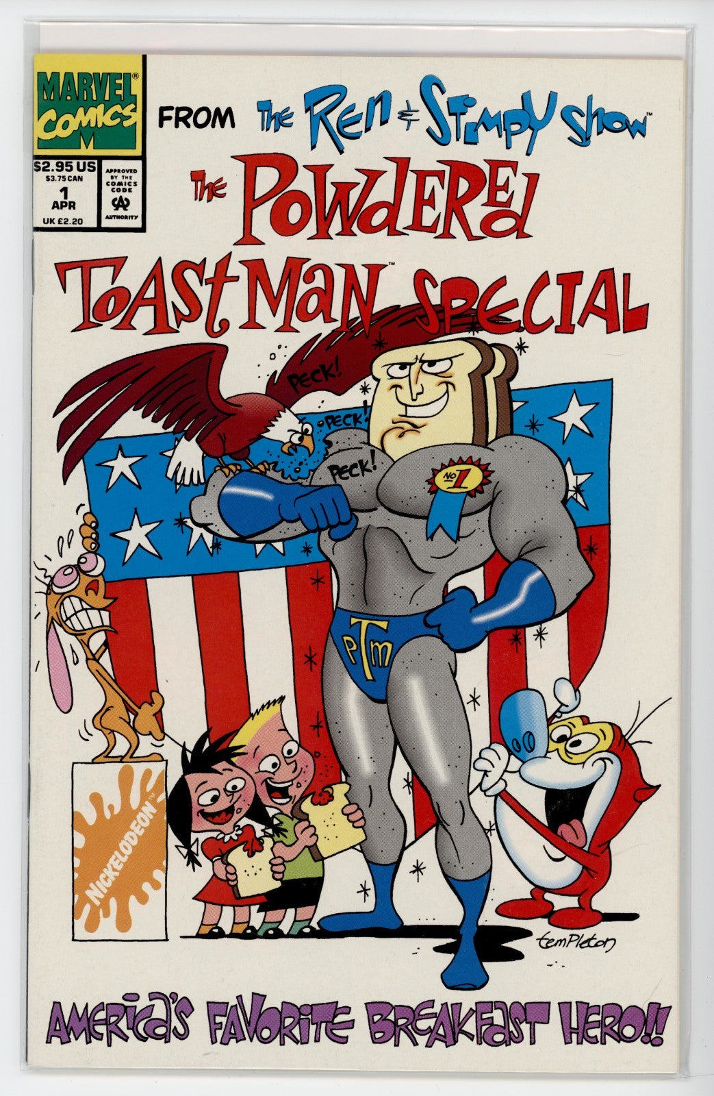 x3 Ren And Stimpy Show Comics Specials including Powdered Toast Man #1
