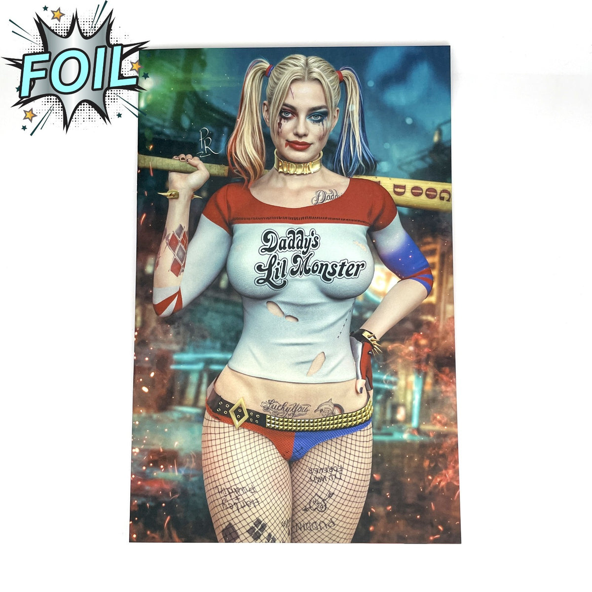 Harley Quinn Cosplay Nice & Naughty Foils NSFW Variants - by Pristine Renders