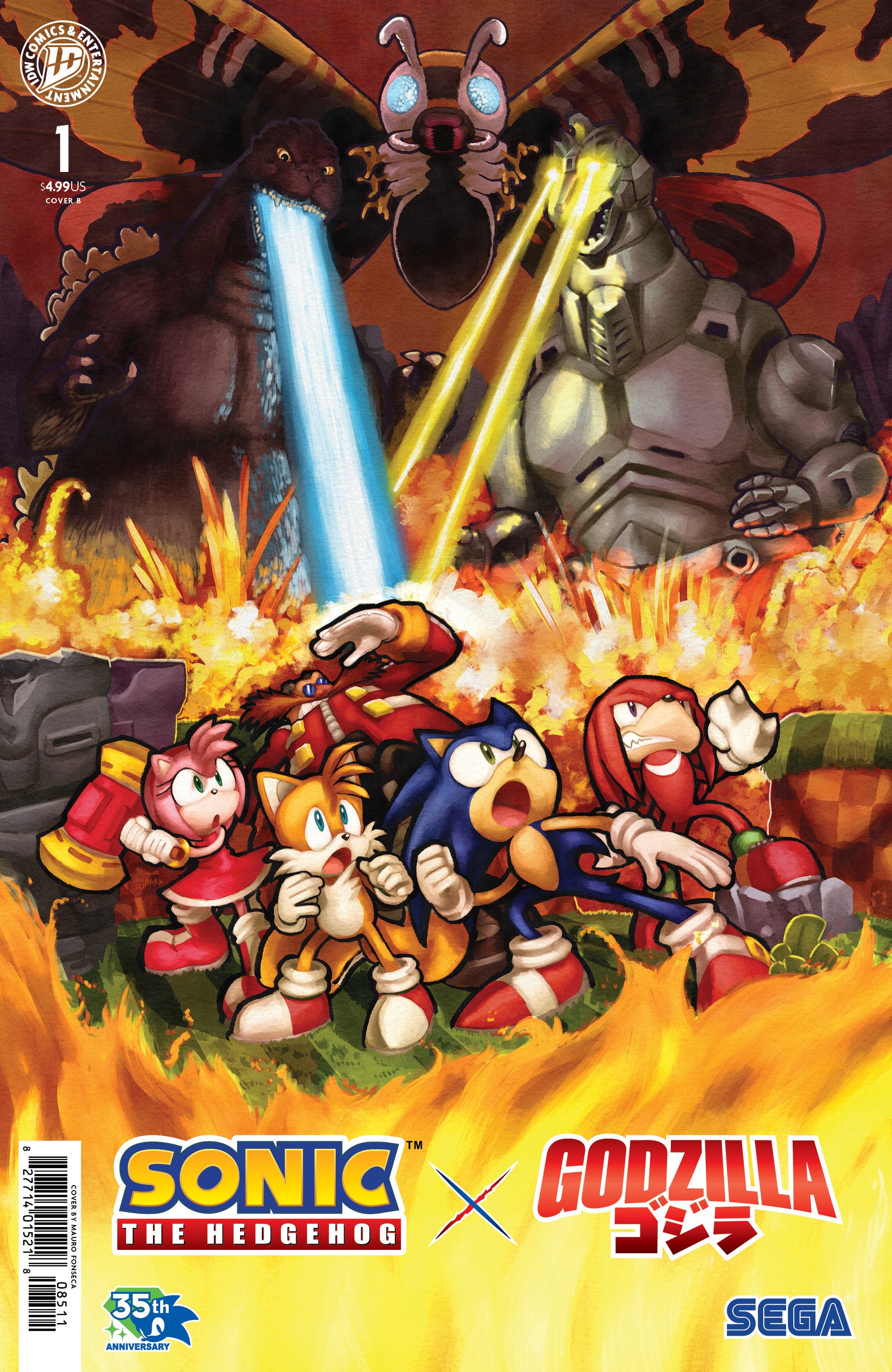 Sonic the Hedgehog x Godzilla #1