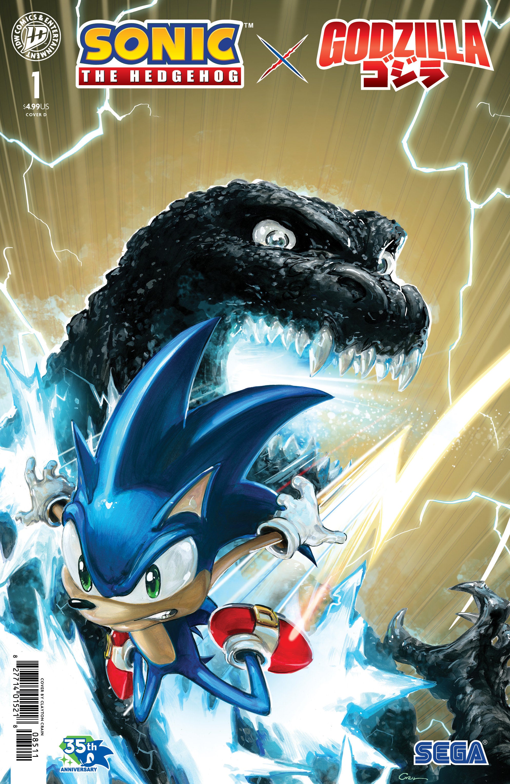 Sonic the Hedgehog x Godzilla #1