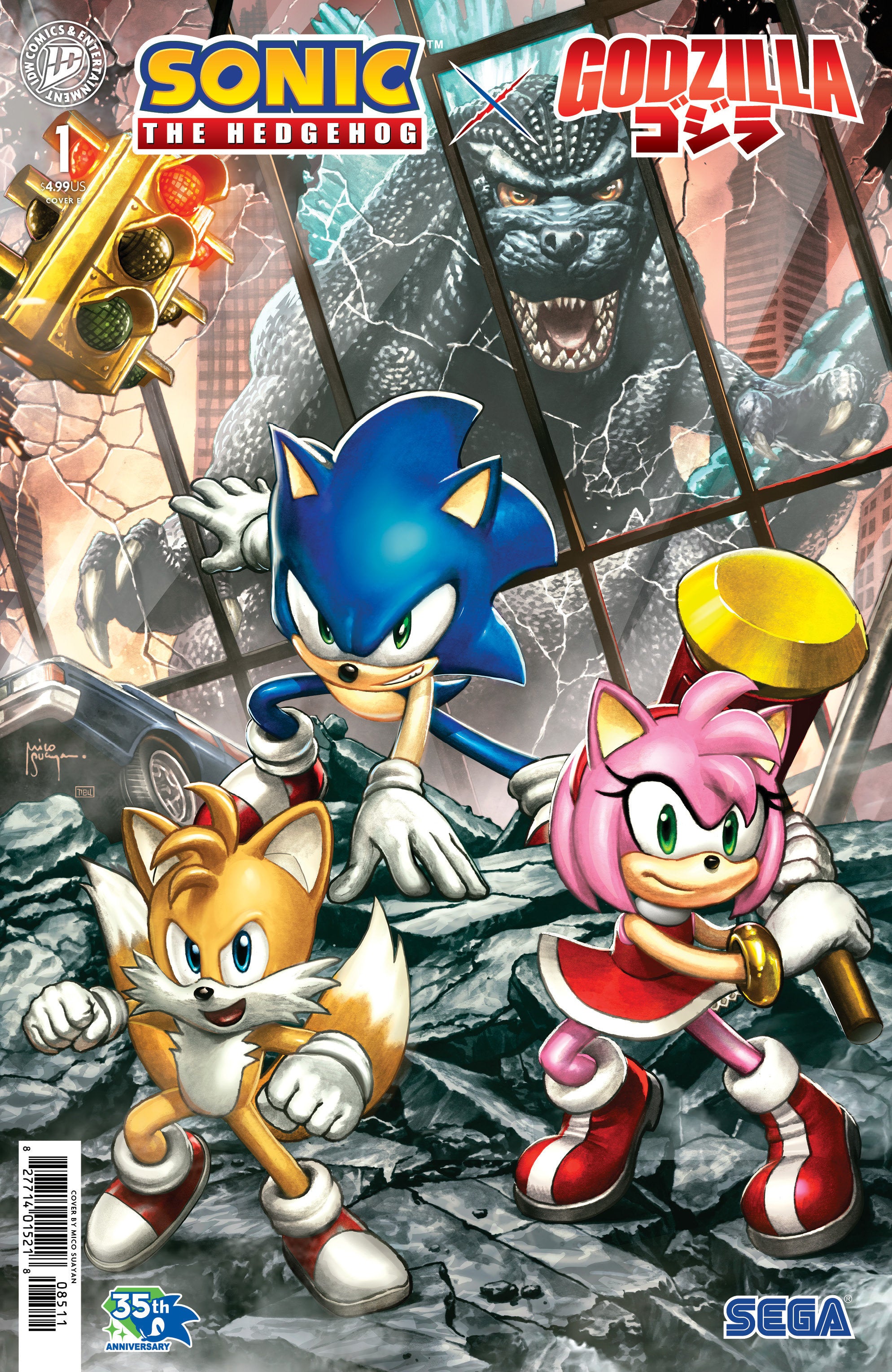 Sonic the Hedgehog x Godzilla #1