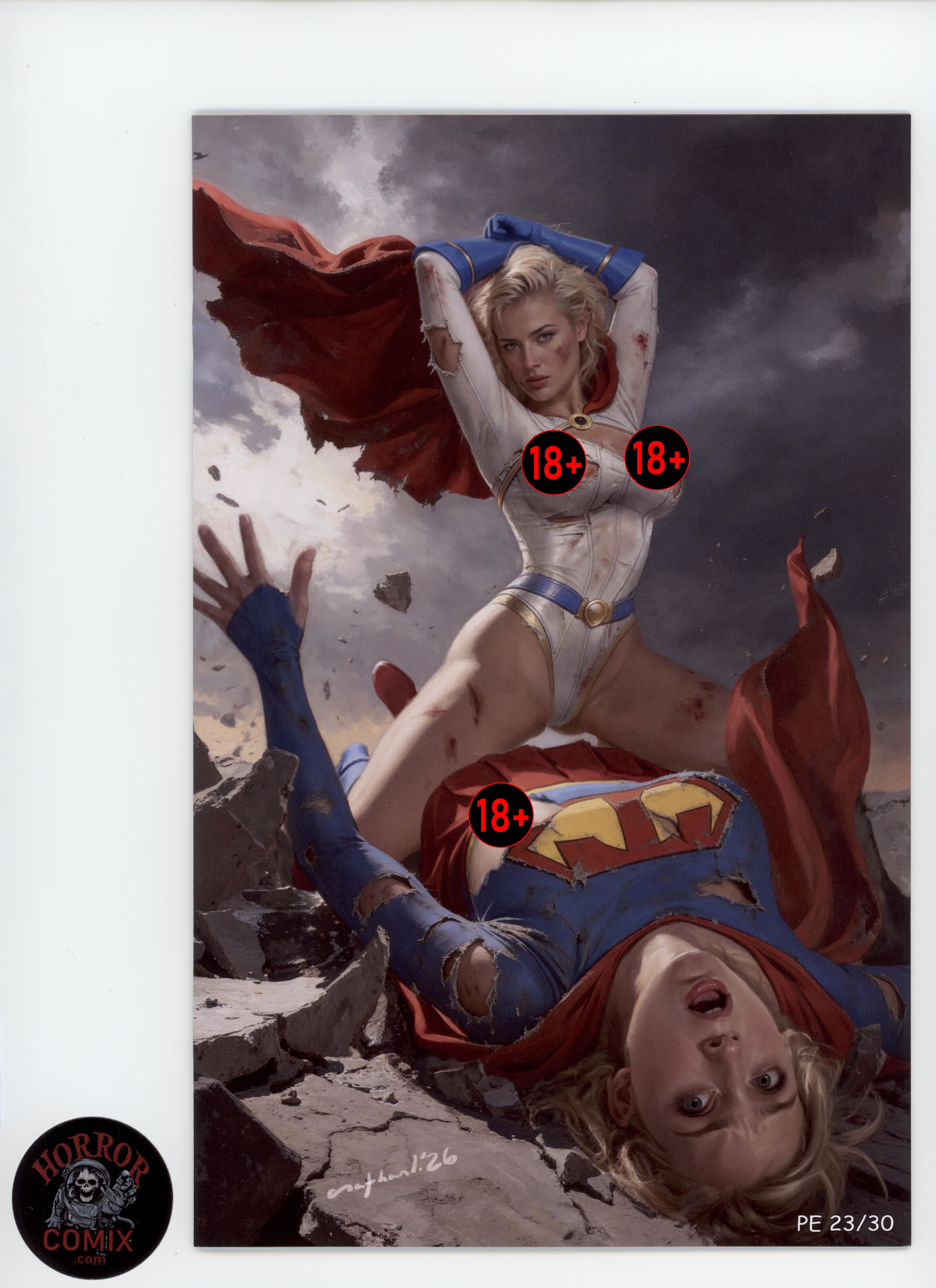 Duty Calls Girls 3 "Power Play" Powergirl vs Supergirl by Lorenzana